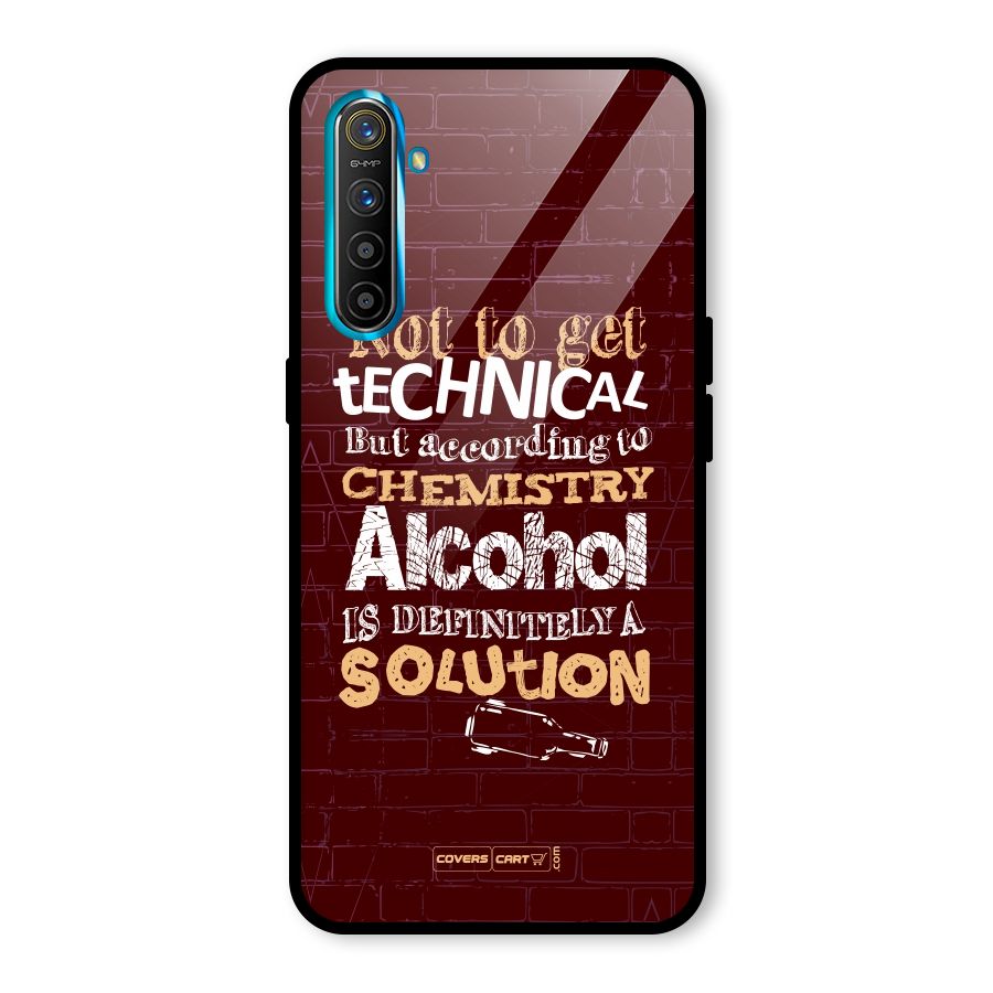 Alcohol is Definitely a Solution Glass Back Case for Realme XT