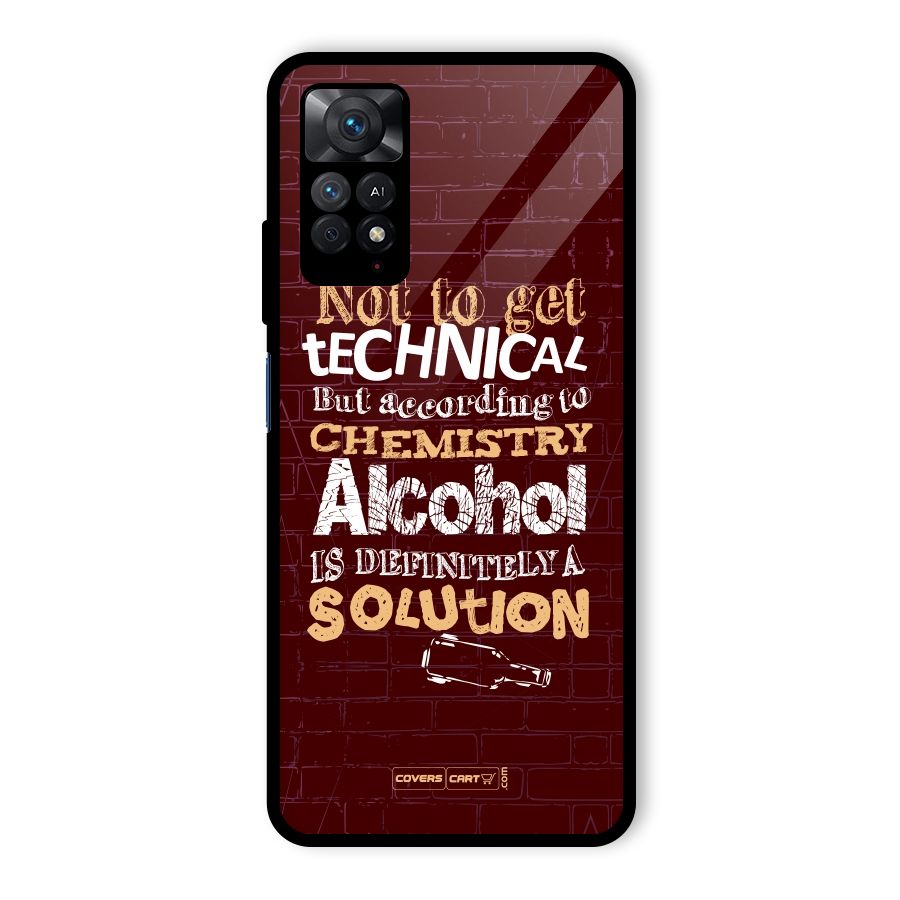 Alcohol is Definitely a Solution Glass Back Case for Redmi Note 11 Pro Plus 5G