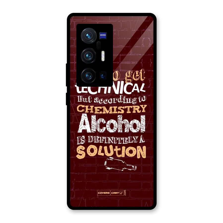 Alcohol is Definitely a Solution Glass Back Case for Vivo X70 Pro Plus