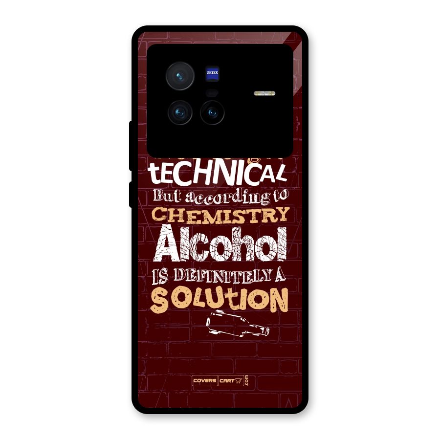Alcohol is Definitely a Solution Glass Back Case for Vivo X80