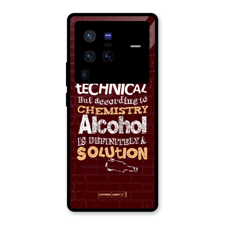 Alcohol is Definitely a Solution Glass Back Case for Vivo X80 Pro