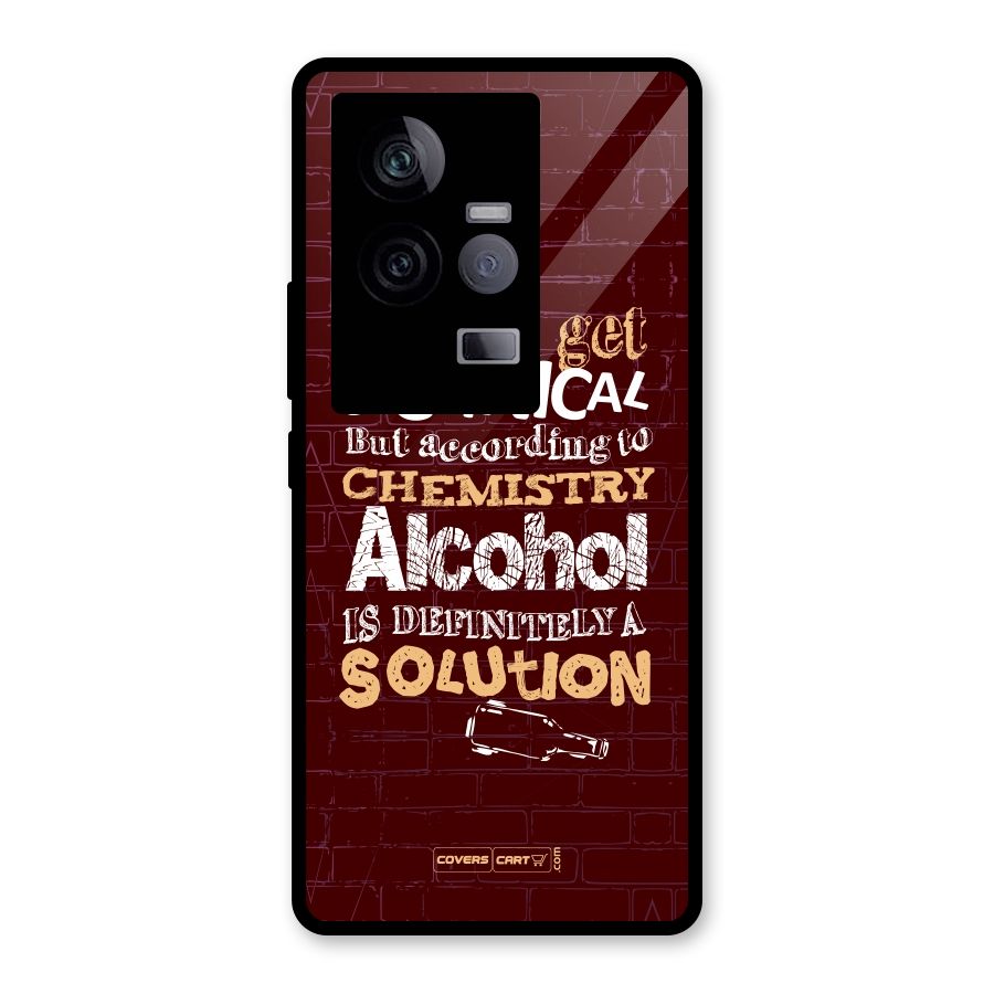 Alcohol is Definitely a Solution Glass Back Case for Vivo iQOO 11 5G