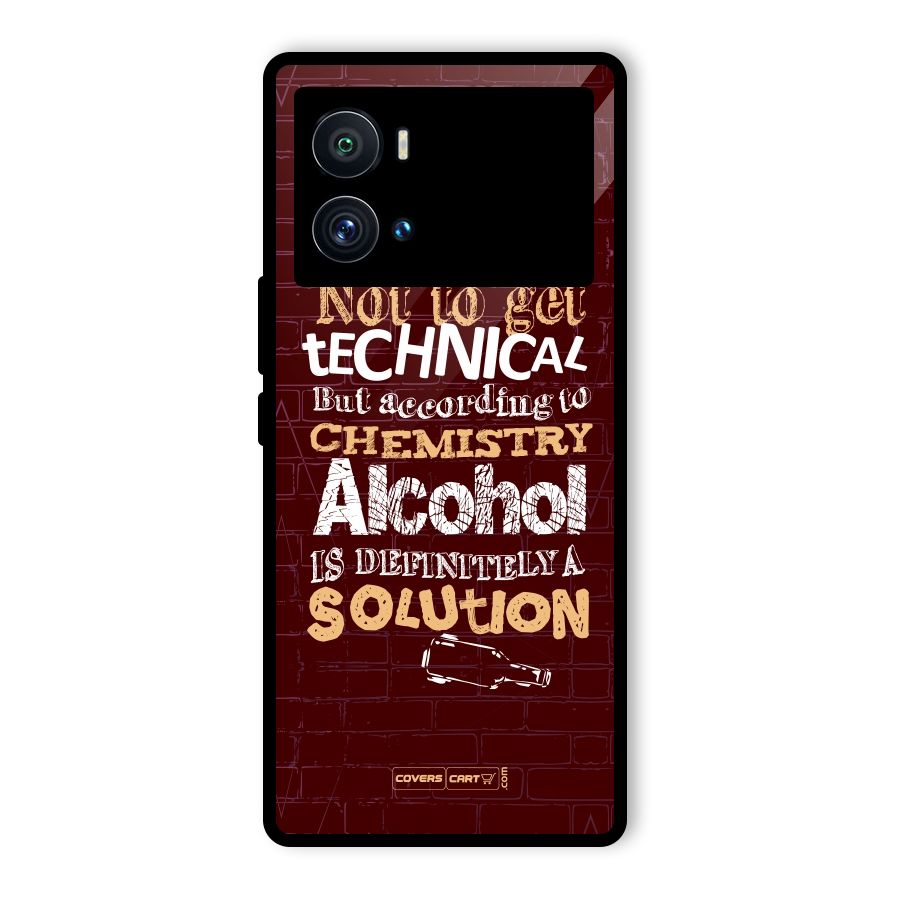 Alcohol is Definitely a Solution Glass Back Case for Vivo iQOO 9 Pro