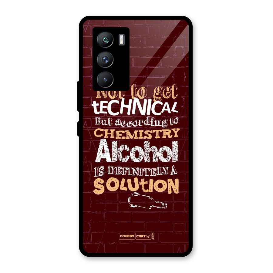 Alcohol is Definitely a Solution Glass Back Case for Vivo iQOO 9 SE
