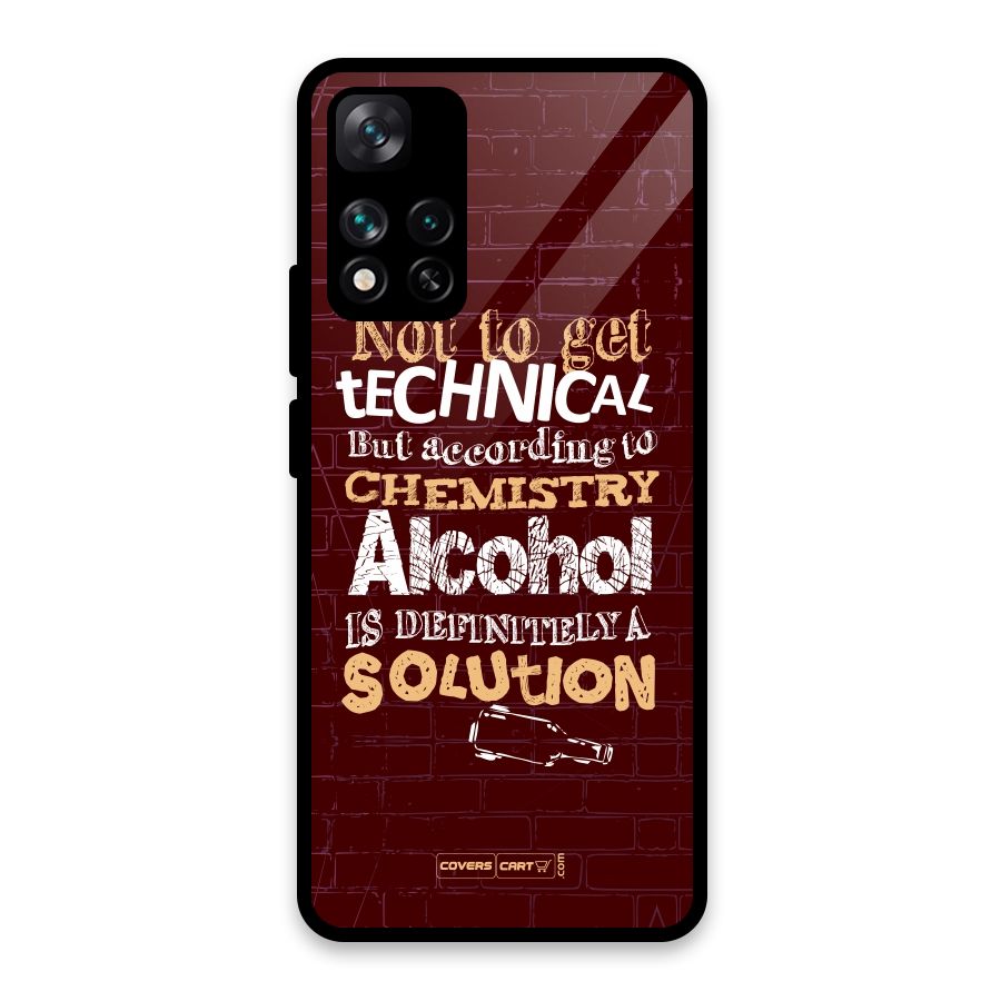 Alcohol is Definitely a Solution Glass Back Case for Xiaomi 11i 5G