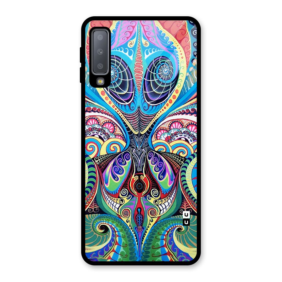 Alien Psychedelic Art Glass Back Case for Galaxy A7 (2018)