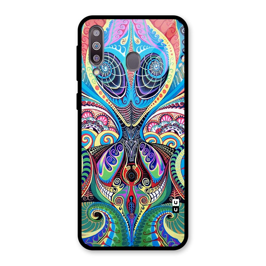 Alien Psychedelic Art Glass Back Case for Galaxy M30
