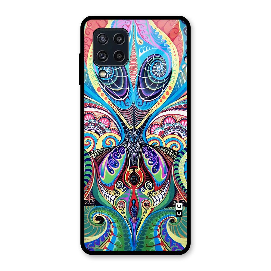 Alien Psychedelic Art Glass Back Case for Galaxy M32