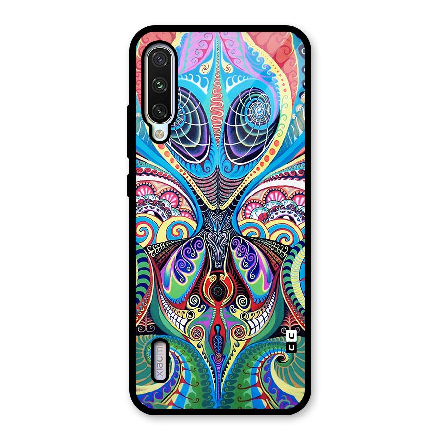 Alien Psychedelic Art Glass Back Case for Mi A3