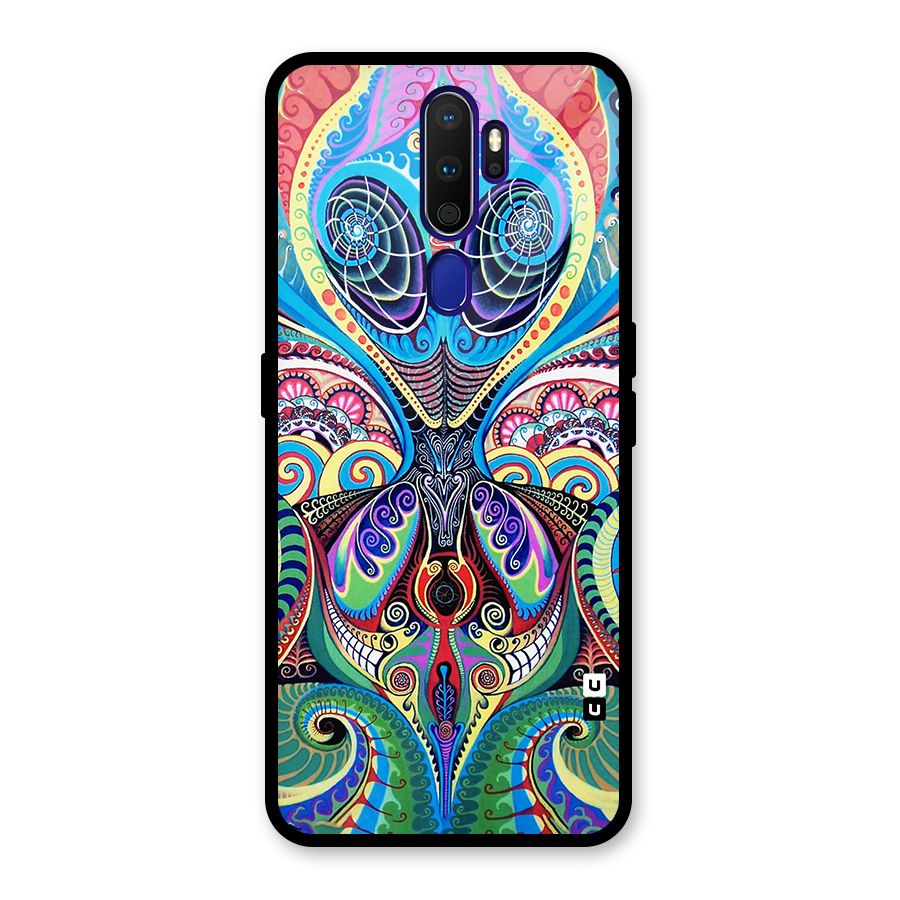 Alien Psychedelic Art Glass Back Case for Oppo A9 (2020)