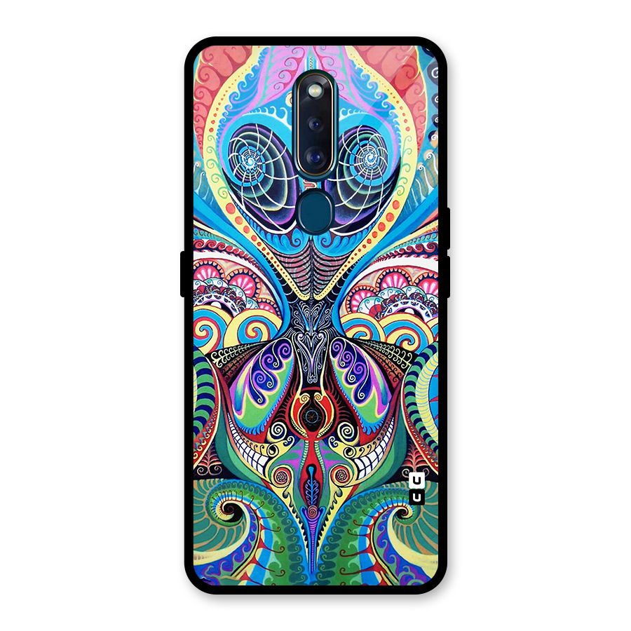 Alien Psychedelic Art Glass Back Case for Oppo F11 Pro