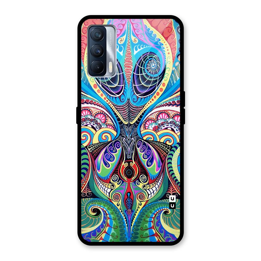 Alien Psychedelic Art Glass Back Case for Realme X7