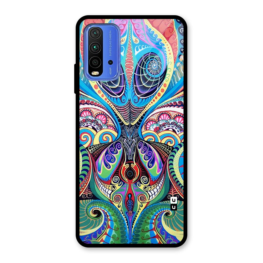 Alien Psychedelic Art Glass Back Case for Redmi 9 Power