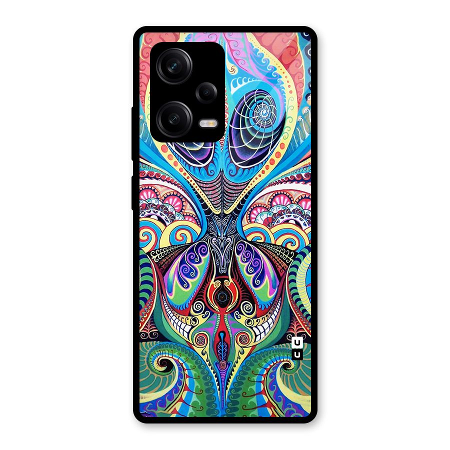 Alien Psychedelic Art Glass Back Case for Redmi Note 12 Pro