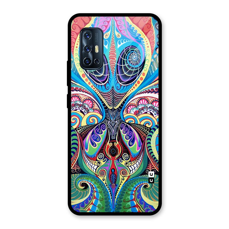 Alien Psychedelic Art Glass Back Case for Vivo V17