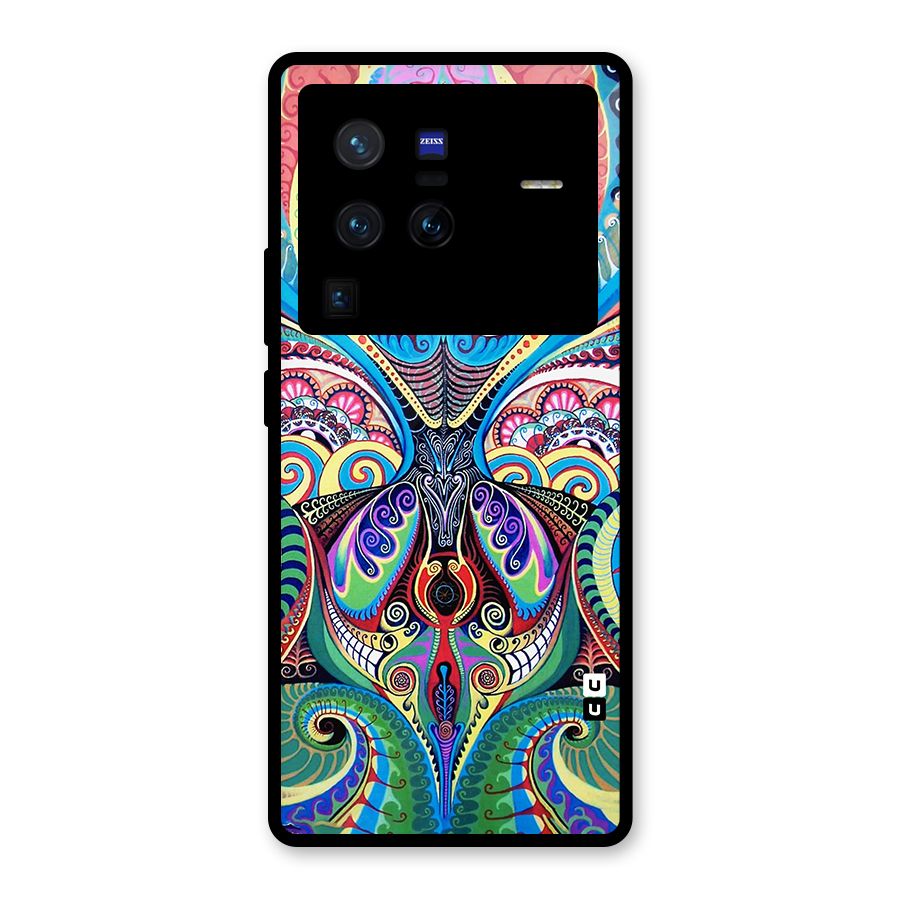 Alien Psychedelic Art Glass Back Case for Vivo X80 Pro