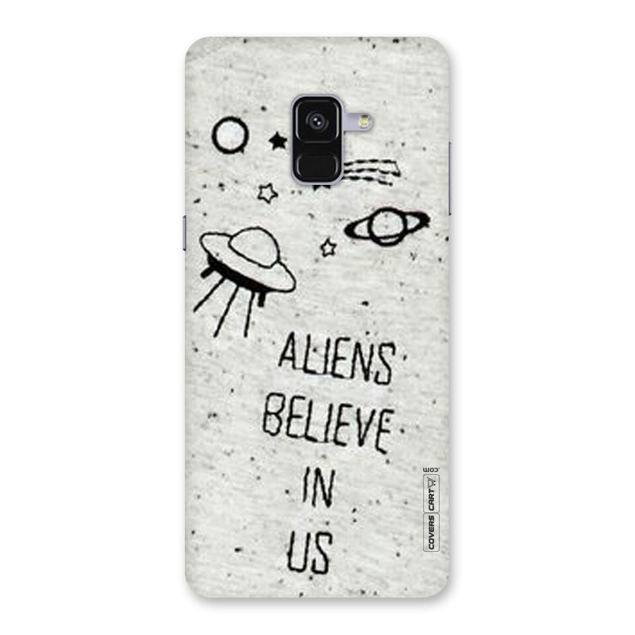 Aliens Believe In Us Back Case for Galaxy A8 Plus