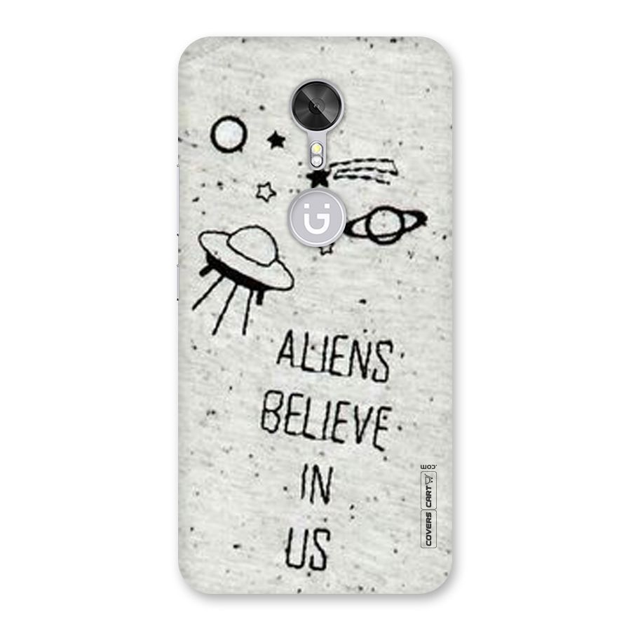 Aliens Believe In Us Back Case for Gionee A1