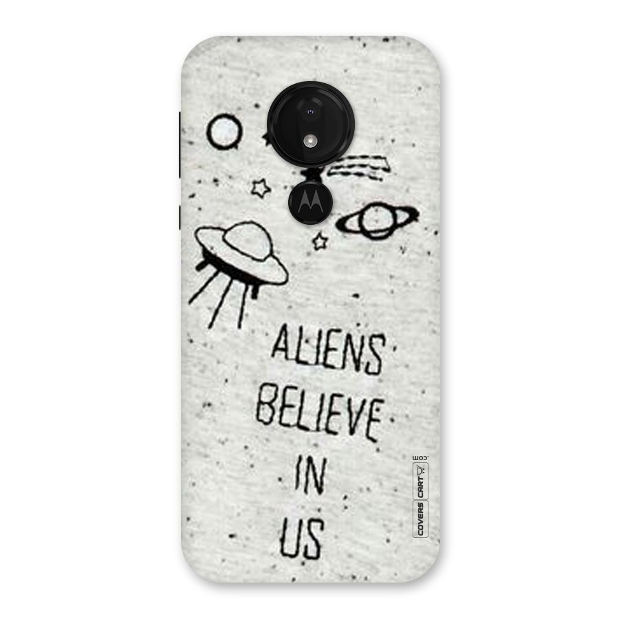 Aliens Believe In Us Back Case for Moto G7 Power