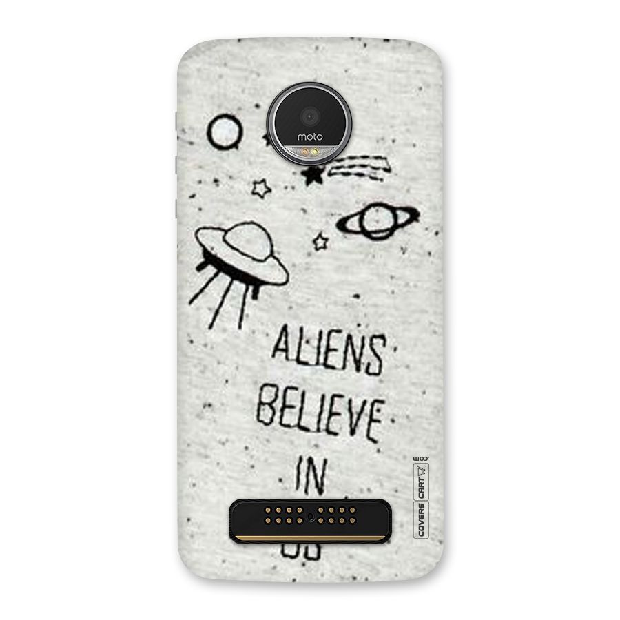 Aliens Believe In Us Back Case for Moto Z Play