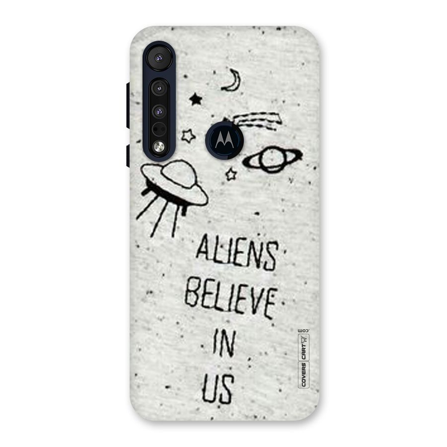 Aliens Believe In Us Back Case for Motorola One Macro