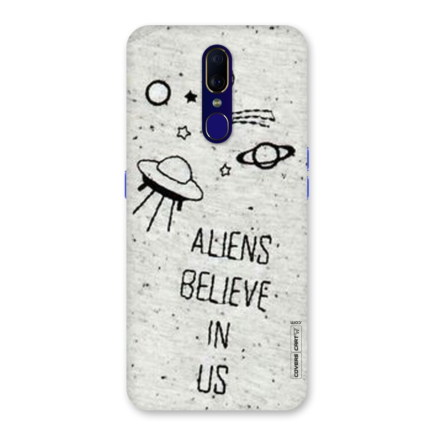 Aliens Believe In Us Back Case for Oppo A9