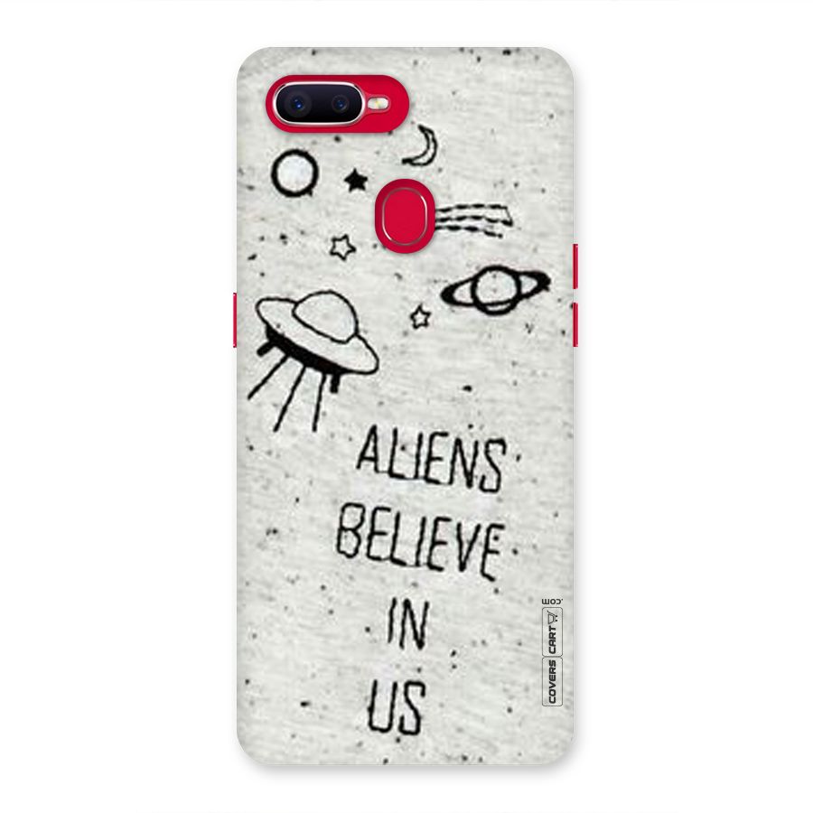 Aliens Believe In Us Back Case for Oppo F9 Pro