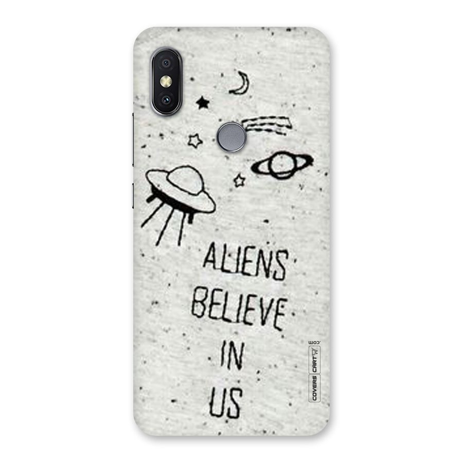 Aliens Believe In Us Back Case for Redmi Y2
