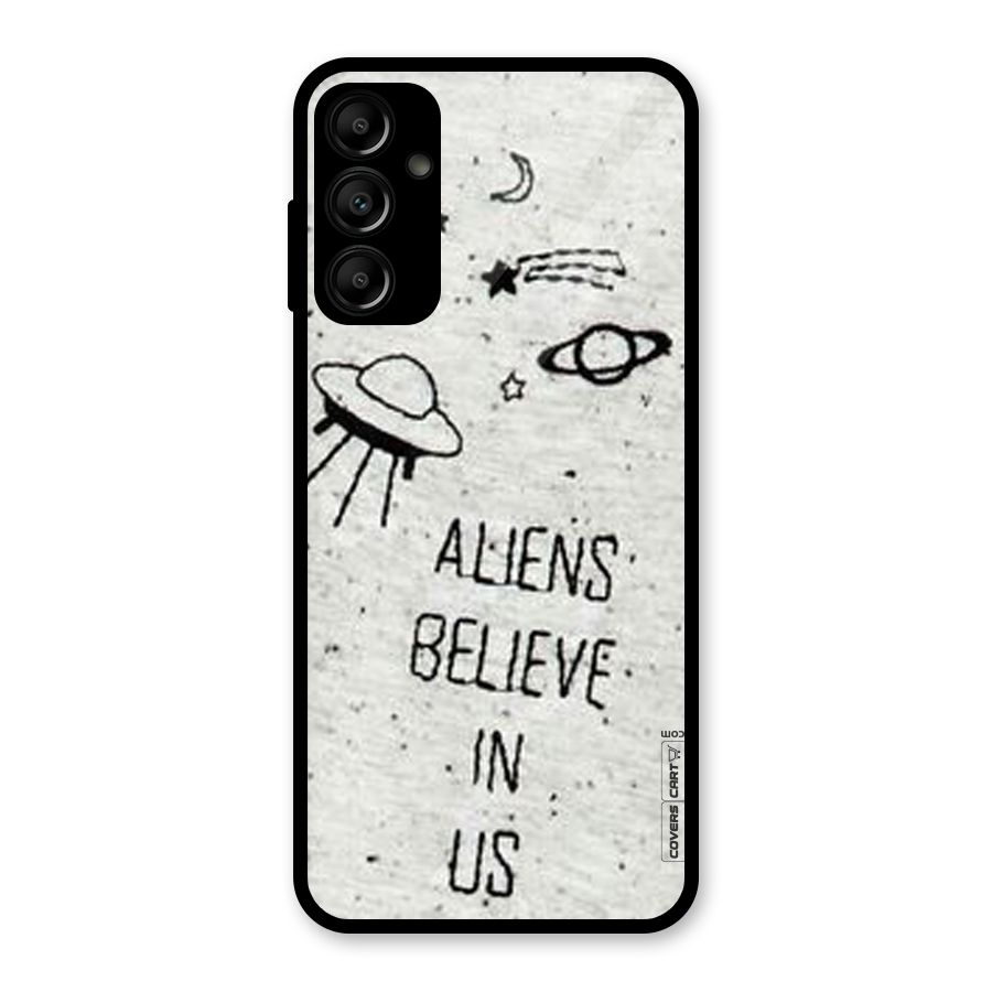 Aliens Believe In Us Glass Back Case for Galaxy A14 5G