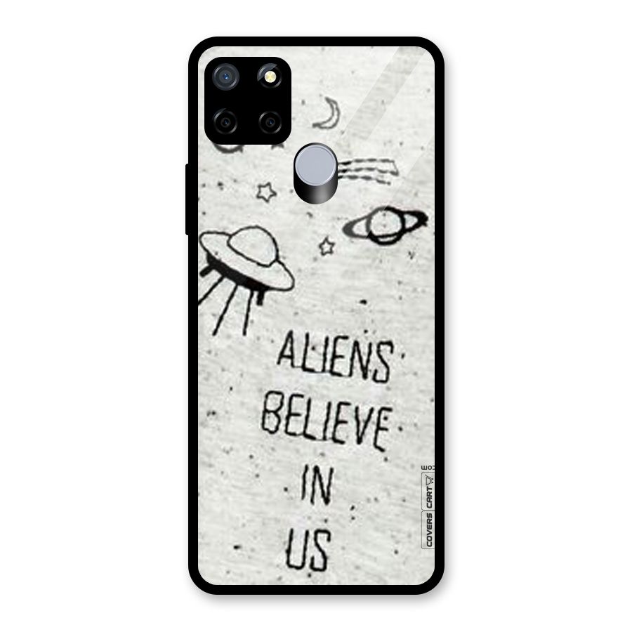 Aliens Believe In Us Glass Back Case for Realme C12