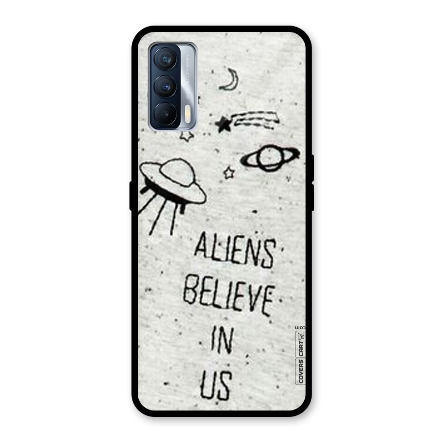 Aliens Believe In Us Glass Back Case for Realme X7