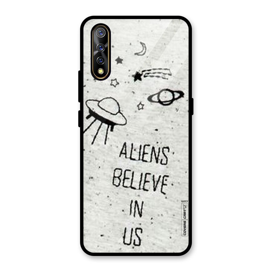 Aliens Believe In Us Glass Back Case for Vivo S1