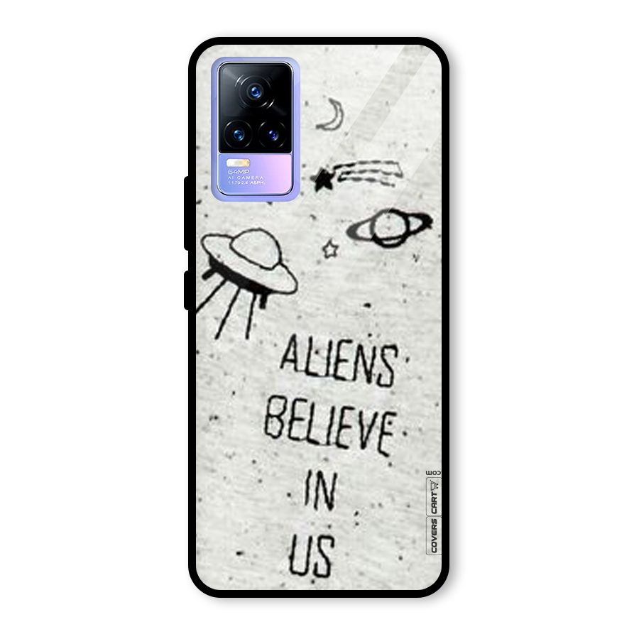 Aliens Believe In Us Glass Back Case for Vivo Y73