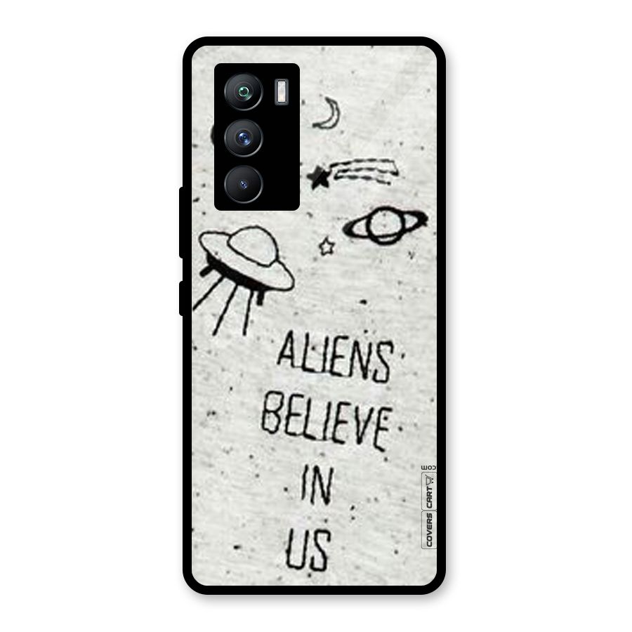 Aliens Believe In Us Glass Back Case for Vivo iQOO 9 SE