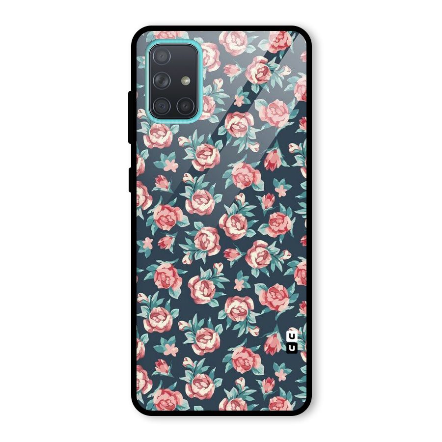 All Art Bloom Glass Back Case for Galaxy A71