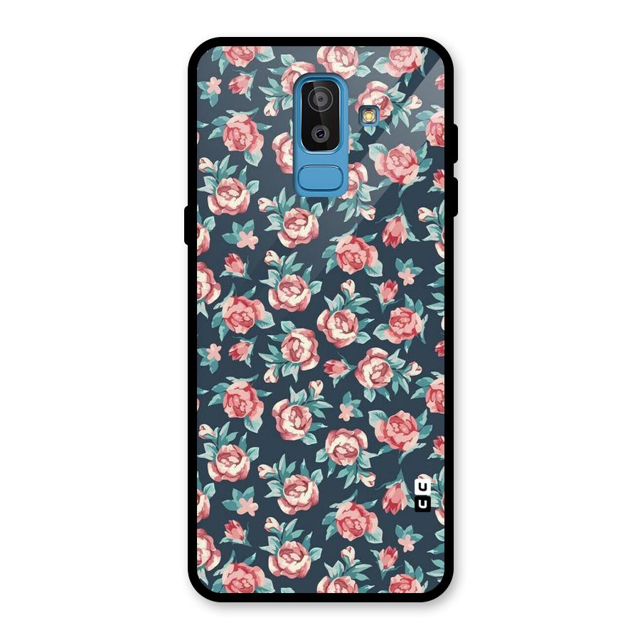 All Art Bloom Glass Back Case for Galaxy J8
