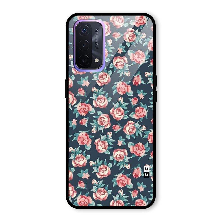 All Art Bloom Glass Back Case for Oppo A74 5G