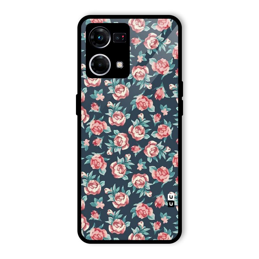 All Art Bloom Glass Back Case for Oppo F21 Pro 4G