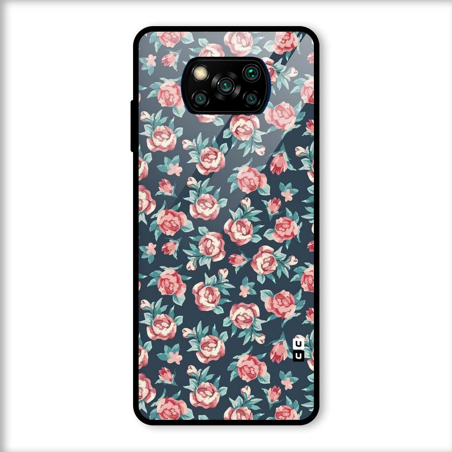 All Art Bloom Glass Back Case for Poco X3