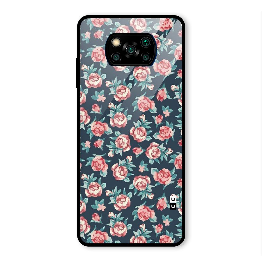 All Art Bloom Glass Back Case for Poco X3 Pro