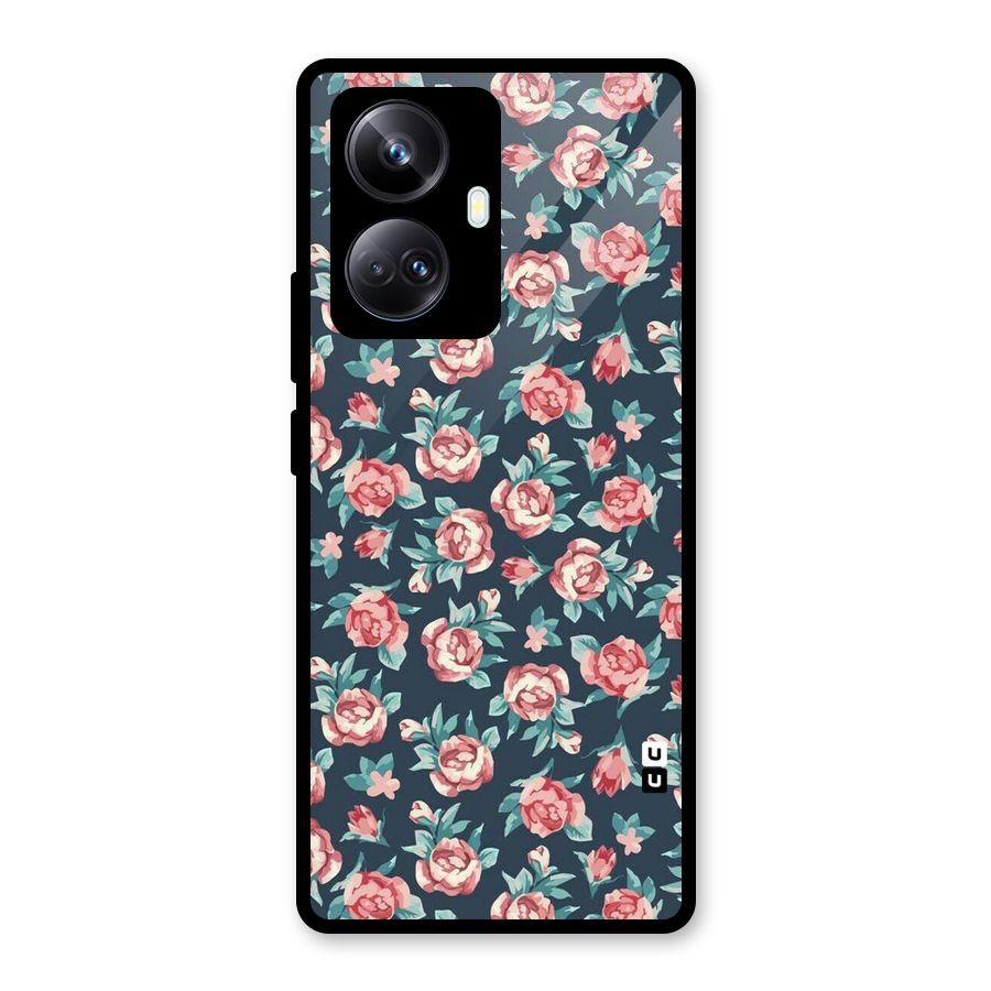 All Art Bloom Glass Back Case for Realme 10 Pro Plus