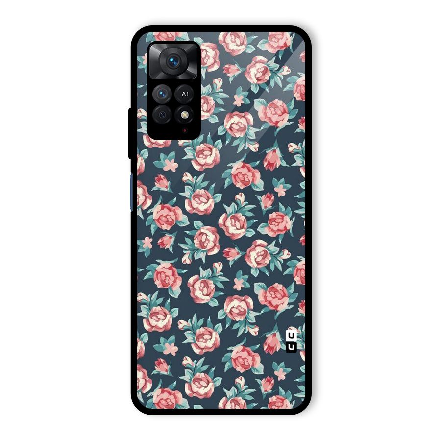 All Art Bloom Glass Back Case for Redmi Note 11 Pro