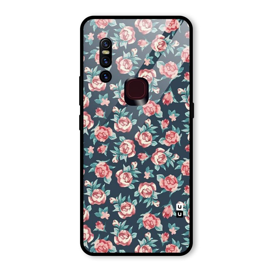 All Art Bloom Glass Back Case for Vivo V15