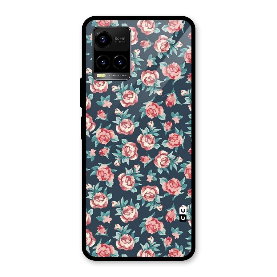 All Art Bloom Glass Back Case for Vivo Y21A
