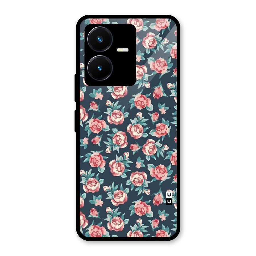 All Art Bloom Glass Back Case for Vivo Y22