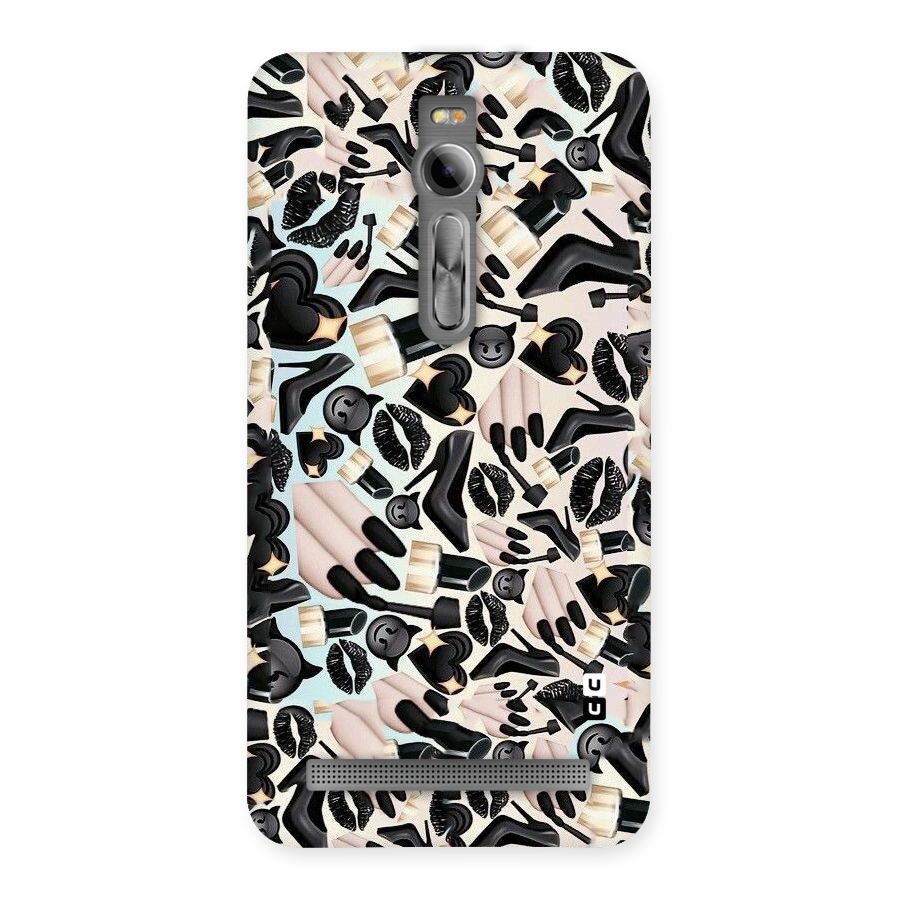 All Black Love Back Case for Asus Zenfone 2