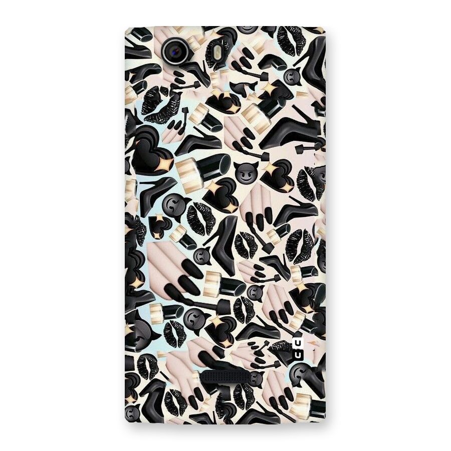 All Black Love Back Case for Canvas Nitro 2 E311