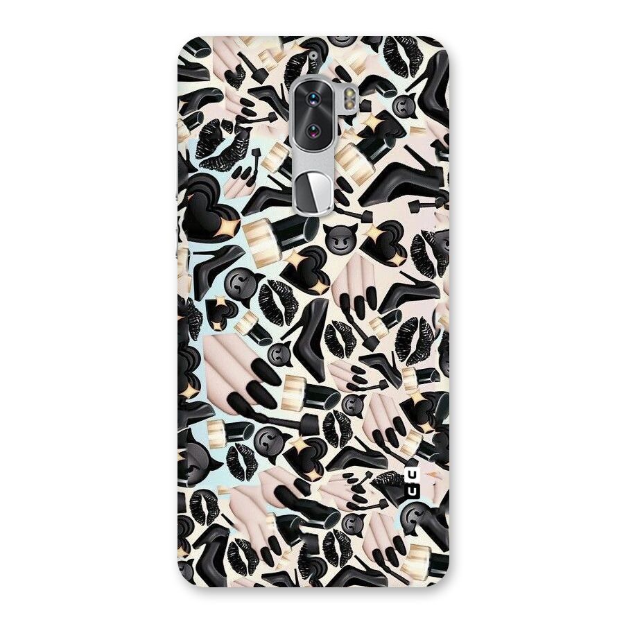 All Black Love Back Case for Coolpad Cool 1