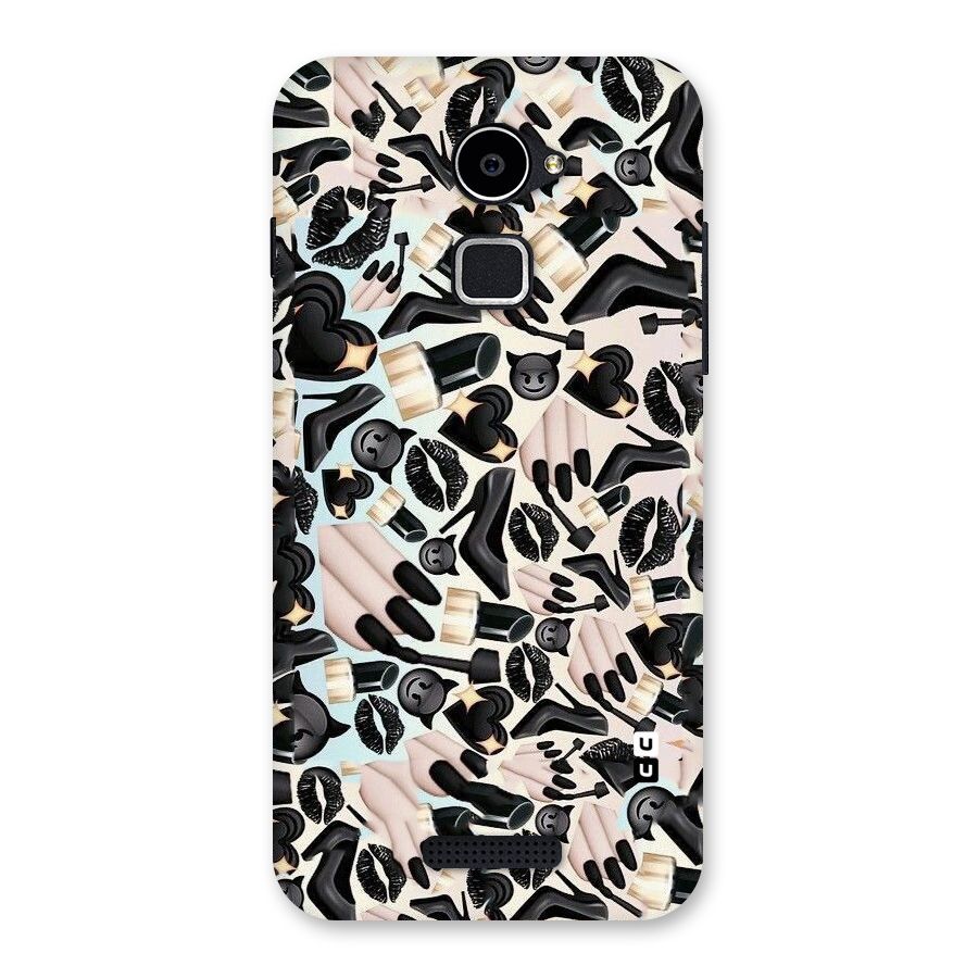 All Black Love Back Case for Coolpad Note 3 Lite