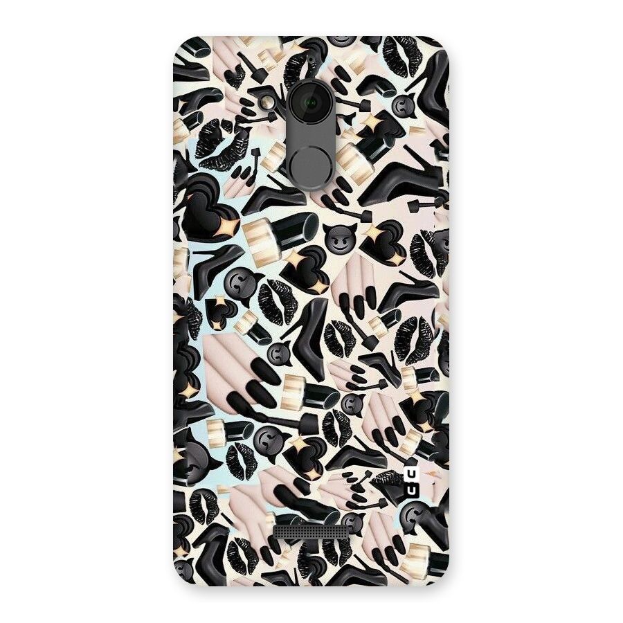 All Black Love Back Case for Coolpad Note 5